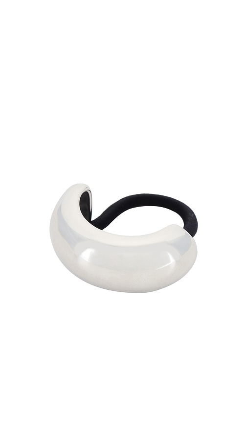 Bubble Hair Tie in Metallic Silver.