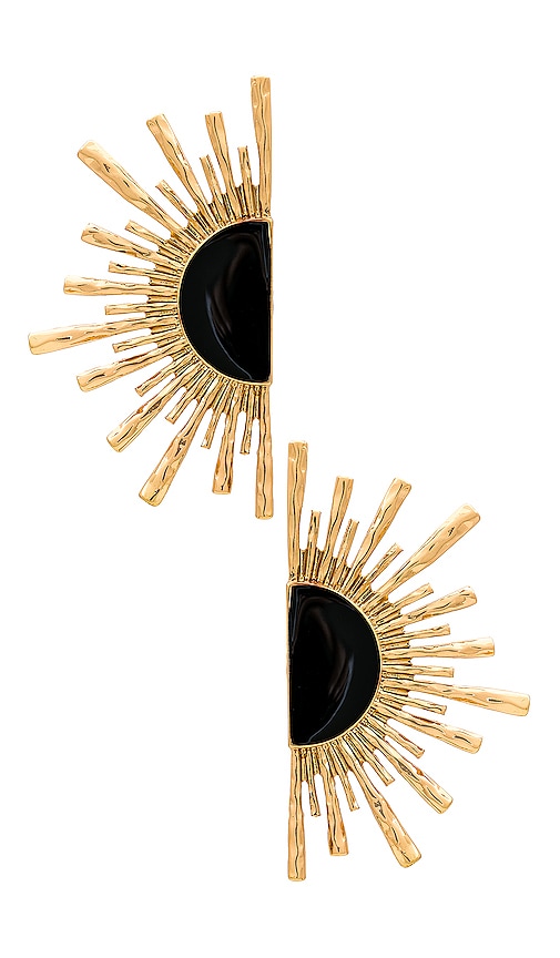 Desert Sun Earrings in Metallic Gold.