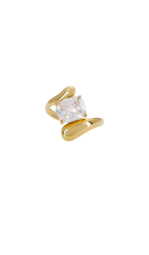 Floating Ring in Metallic Gold.