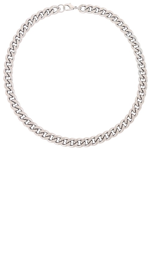 Sterling Chain Necklace in Metallic Silver.