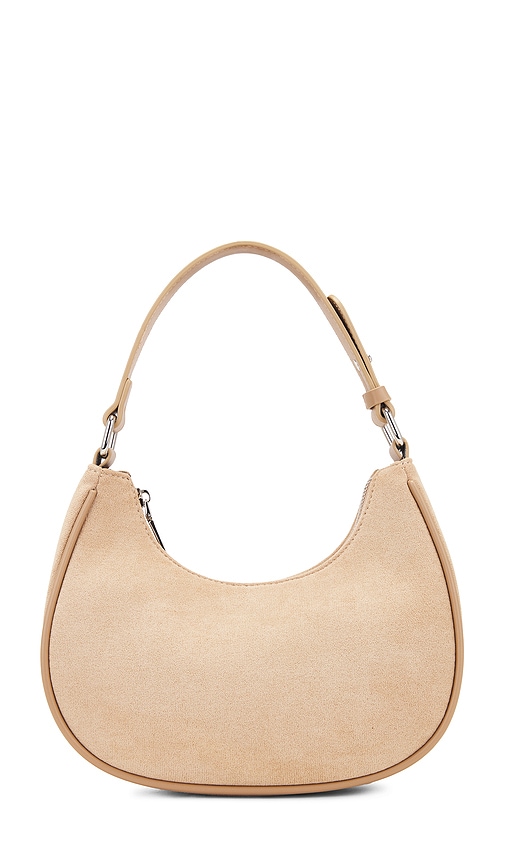 Crescent Shoulder Bag in Taupe.