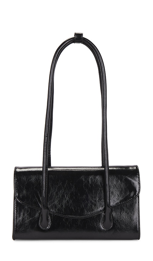 Patent Leather Shoulder Bag in Black.