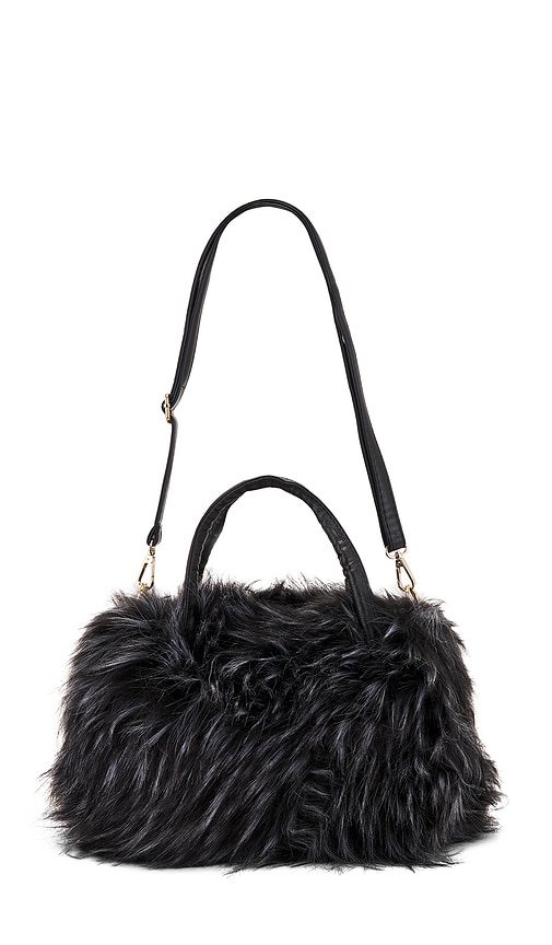 The Boo Faux Fur Bag in Black.