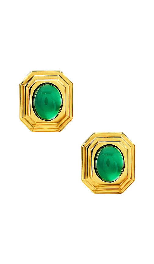 Aureum Aisling Earrings In Gold & Green