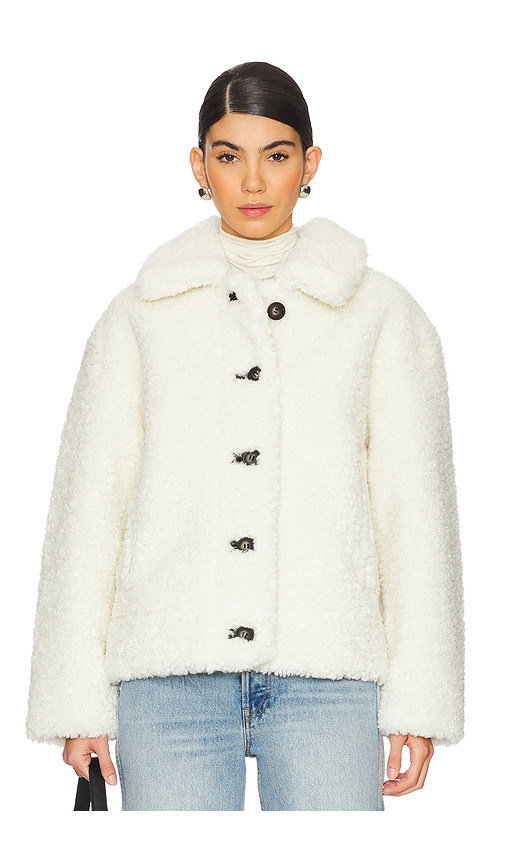 Charlie Reversible Short Coat in White. - size XXS (also in L, M, S, XS, XXL)