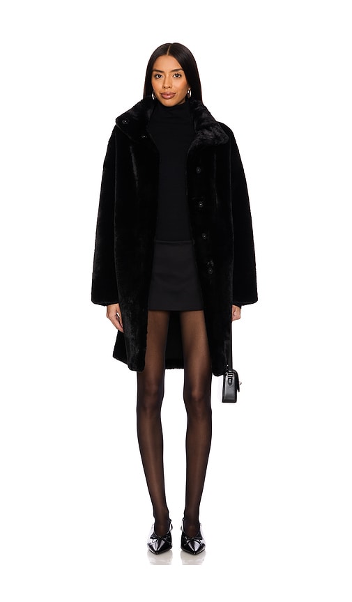 Blair Mid Length Coat in Black. - size S (also in L, M)