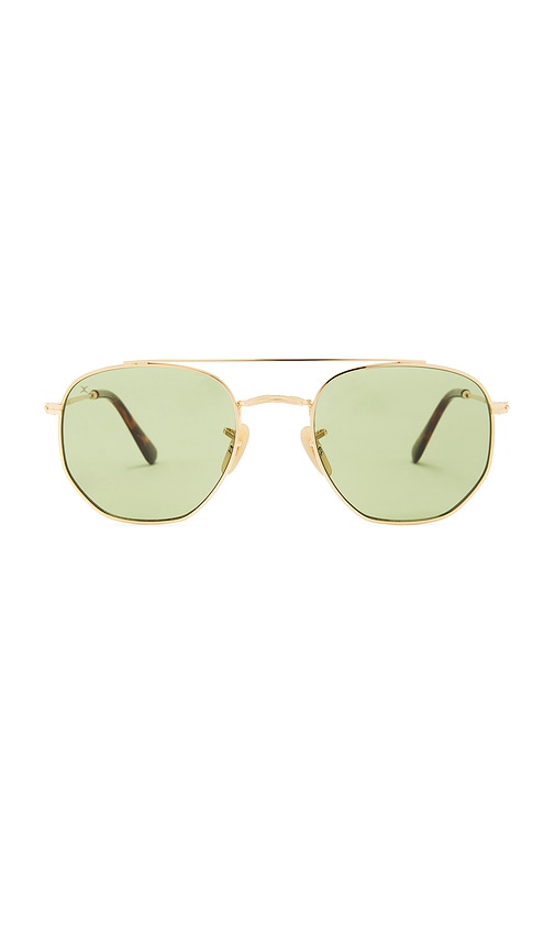 Jones Aviator Sunglasses in Metallic Gold.