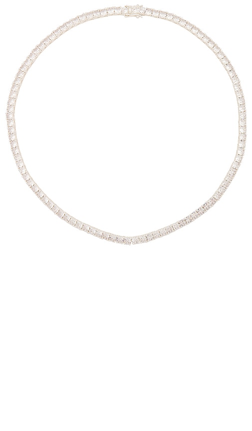 Audrey Necklace in Metallic Silver.