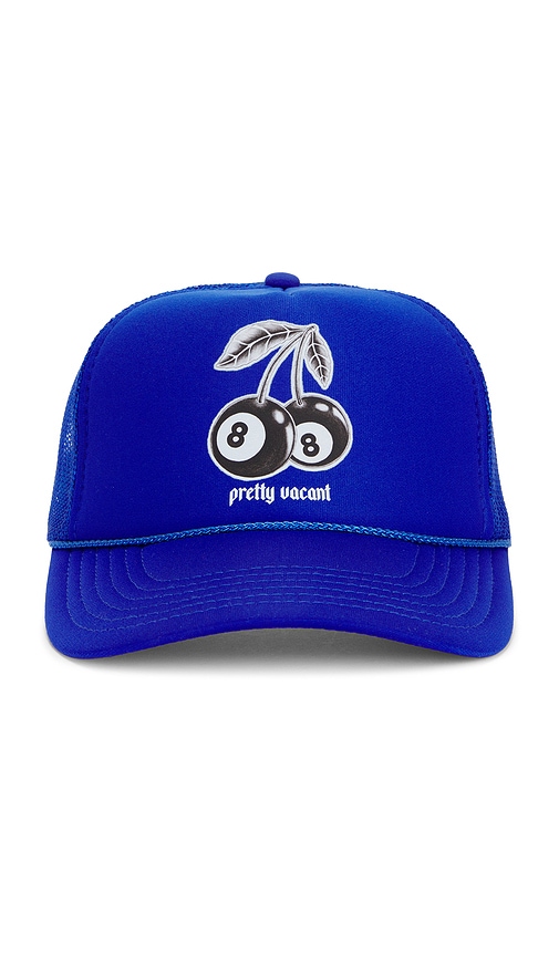 Cherries Hat in Blue.