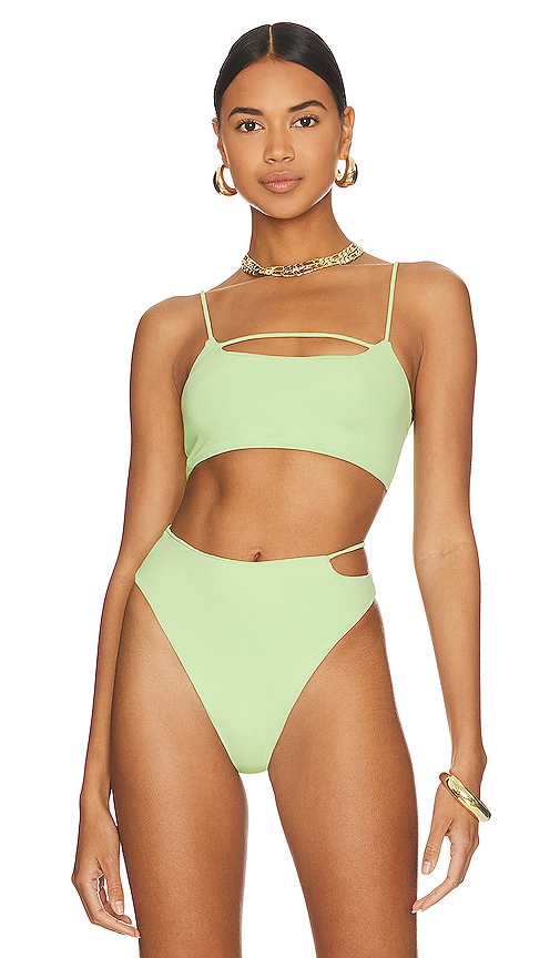 Riot Swim Eden Bikini Top In Midori