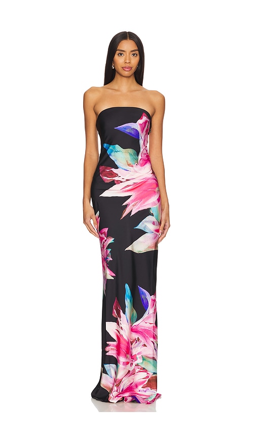 Strapless Maxi Dress in Black,Blush. - size XL (also in L, M, S, XXS)
