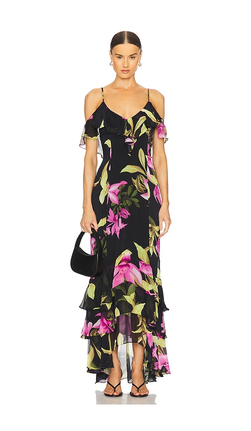 High Low Maxi Dress in Black. - size S (also in L, M, XS)