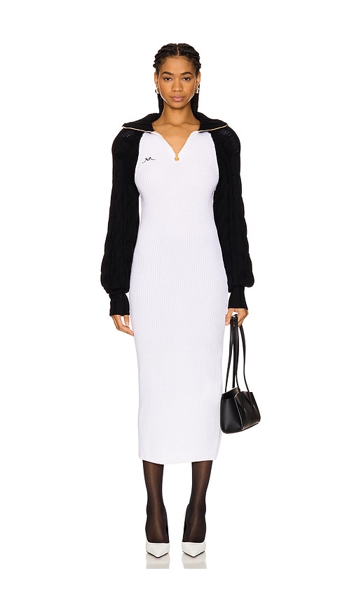 Turtleneck Raglan Knit Dress in White. - size M (also in S)