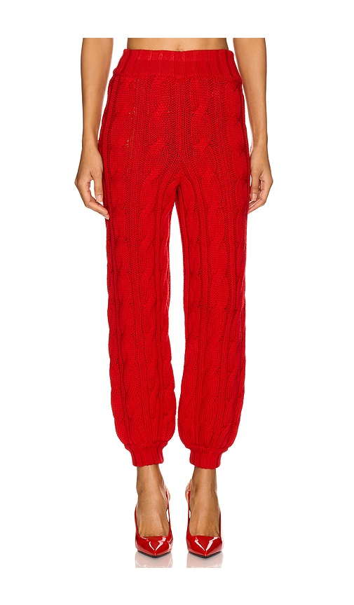 Jogging Knit Pant in Red. - size S (also in XS)