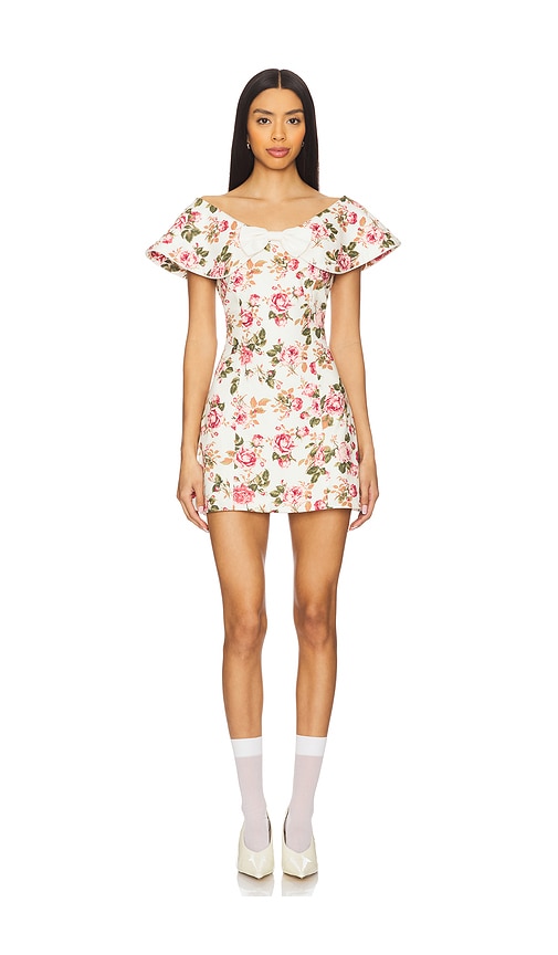 Gretchen Wide Neck Mini Dress in Pink. - size 3/L (also in 0/XS, 1/S, 2/M)
